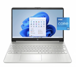HP 15.6" FHD Laptop, Intel Core i5-1135G7, 8GB RAM, 256GB SSD, Silver, Windows 11 Home